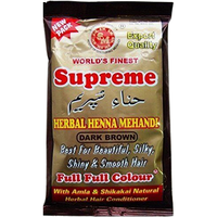 Case of 24 - Supreme Herbal Henna Mehandi Dark Brown - 150 Gm (5.2 Oz)