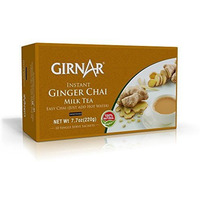 Case of 24 - Girnar Instant Ginger Chai Milk Tea Sweetened 10 Sachets - 7.7 Oz (220 Gm)