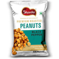 Case of 24 - Sikandar Premium Roasted Peanuts Black Pepper - 5 Oz (148 Ml)