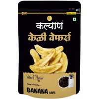 Case of 20 - Kalyan Banana Chips Black Pepper - 200 Gm (7 Oz)