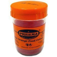 Case of 12 - Preema Deep Orange Food Color Powder - 25 Gm (0.88 Oz)