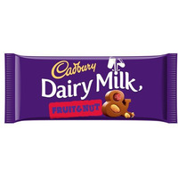 Case of 18 - Cadbury Dairy Milk Chocolate Fruit & Nut - 110 Gm (3.9 Oz) [50% Off]
