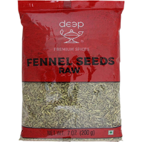 Case of 20 - Deep Fennel Seeds Raw - 200 Gm (7 Oz)