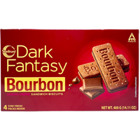 Case of 12 - Sunfeast Dark Fantasy Bourbon Biscuits - 400 Gm (14.1 Oz)