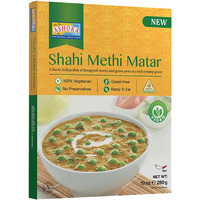 Case of 20 - Ashoka Shahi Methi Matar Vegan Ready To Eat - 10 Oz (280 Gm)