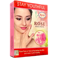 Case of 24 - Ayur Herbals Rose Face Pack - 100 Gm (3.5 Oz)