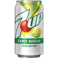 Case of 12 - 7up Zero Sugar Lemon Lime Soda - 12 Fl Oz (355 Ml)