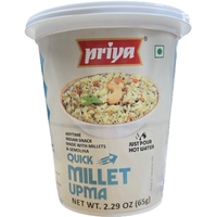Case of 12 - Priya Quick Millet Upma Cup - 65 Gm (2.29 Oz)