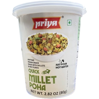Case of 12 - Priya Quick Millet Poha Cup - 80 Gm (2.82 Oz)