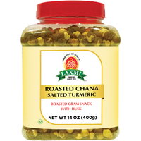 Case of 10 - Laxmi Roasted Chana Salted Turmeric With Husk - 400 Gm (14 Oz)