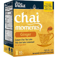 Case of 6 - Tea India Chai Ginger 10 Sachets - 223 Gm (7.9 Oz)