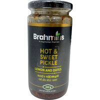 Case of 12 - Brahmins Hot & Sweet Pickle - 400 Gm (14.1 Oz) [50% Off]