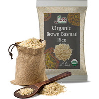 Case of 8 - Jiva Organics Organic Brown Basmati Rice - 4 Lb (1.81 Gm)