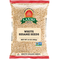 Case of 20 - Laxmi White Sesame Seeds - 14 Oz (400 Gm)