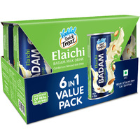 Case of 6 - Vadilal Elaichi Badam Drink Milk 6 In 1 Value Pack - 180 Ml (6 Fl Oz)