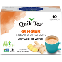 Case of 10 - Quik Tea Ginger Chai - 240 Gm (8.45 Oz)