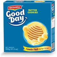 Case of 6 - Britannia Good Day Butter Cookies Family Pack - 600 Gm (21.2 Oz)