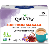 Case of 10 - Quik Tea Saffron Masala Chai - 8.5 Oz (240 Gm)