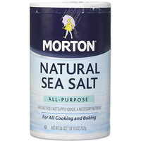 Case of 12 - Morton Natural Sea Salt - 26 Oz (737 Gm)