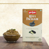 Case of 12 - Priya Roti Pachadi Brinjal Eggplant Chutney - 100 Gm (3.5 Oz)