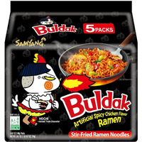 Case of 8 - Samyang Buldak Spicy Chicken Ramen 5 Pack Bag - 700 Gm (24.7 Oz)