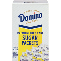 Case of 6 - Domino Pure Cane Sugar 100 Packets - 12.3 Oz (350 Gm)