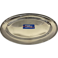 Case of 6 - Super Shyne Oval Plate - 8 Inch X12 Inch