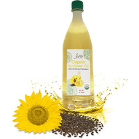 Case of 12 - Jiva Organics Organic Sunflower Oil Cold Pressed - 1 L (33.8 Fl Oz)