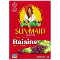 Case of 3 - Sun Maid California Sun Dried Raisins - 12 Oz (340 Gm)