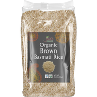 Case of 4 - Jiva Organics Organic Brown Basmati Rice - 10 Lb (4.54 Kg)