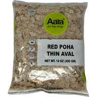 Case of 20 - Aara Red Poha Thin Aval - 400 Gm (14 Oz)