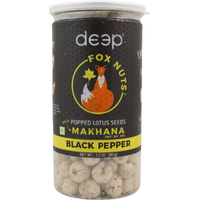 Case of 12 - Deep Fox Nuts Makhana Black Pepper - 90 Gm (3.2 Oz)