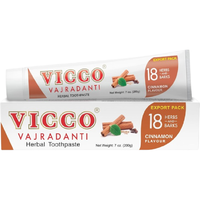 Case of 11 - Vicco Vajradanti Cinnamon Flavour Herbal Toothpaste - 7 Oz (200 Gm)