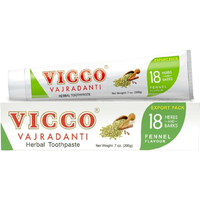 Case of 12 - Vicco Vajradanti Fennel Flavour Herbal Toothpaste - 7 Oz (200 Gm)