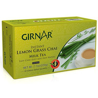 Case of 24 - Girnar Instant Lemon Grass Chai Milk Tea Sweetened - 220 Gm (7.7 Oz)