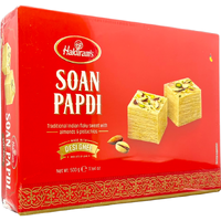 Case of 20 - Haldiram's Soan Papdi Desi Ghee - 500 Gm (1.1 Lb)