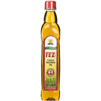Case of 6 - Tez Premium Virgin Indian Mustard Oil - 64 Oz (1.90 L)