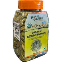 Case of 12 - Just Organik Organic Green Cardamom Jar - 120 Gm (4.23 Oz)