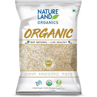 Case of 3 - Natureland Organics Organic Sona Masoori Rice - 10 Lb (4.53 Kg)