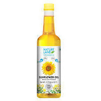 Case of 12 - Natureland Organics Sunflower Oil Wood Cold Pressed - 1 L (910 Gm)