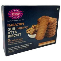 Case of 14 - Karachi Bakery Gur Atta Biscuits - 300 Gm (10.58 Oz)