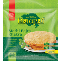 Case of 20 - Garvi Gujarat Methi Bajra Khakra - 7 Oz (200 Gm)
