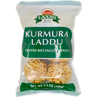 Case of 40 - Laxmi Kurmura Laddu Puffed Rice Jaggery Balls - 100 Gm (3.5 Oz)