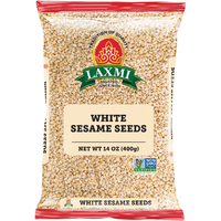 Case of 20 - Laxmi White Sesame Seeds - 14 Oz (400 Gm)