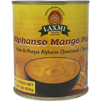 Case of 6 - Laxmi Alphonso Mango Pulp - 850 Gm (1.87 Lb)