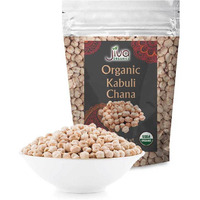 Case of 12 - Jiva Organics Organic Garbanzo Chick Peas Kabuli Chana - 2 Lb (908 Gm)