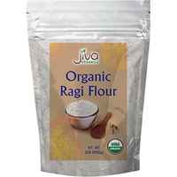 Case of 12 - Jiva Organics Organic Ragi Flour - 2 Lb (908 Gm)