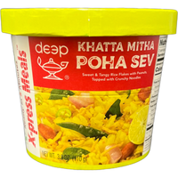 Case of 24 - Deep X-Press Meals Khatta Mitha Poha Sev - 110 Gm (3.8 Oz)
