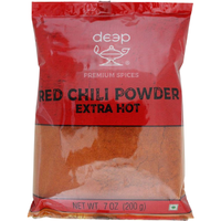 Case of 20 - Deep Red Chili Powder Extra Hot - 200 Gm (7 Oz)