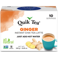 Case of 10 - Quik Tea Ginger Chai - 240 Gm (8.45 Oz)